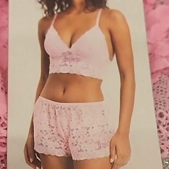 Juicy Couture Lace Bralette & Shortie Set - Picture 4 of 6
